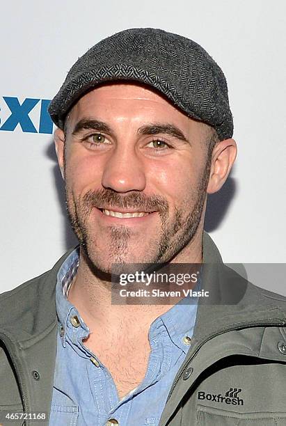 Boxer Gary "Spike" O'Sullivan visits SiriusXM Studios on March 9, 2015 in New York City.