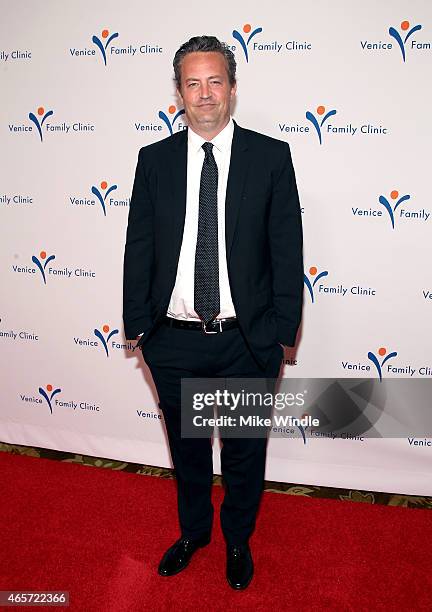 Actor Matthew Perry attends Venice Family Clinic's Silver Circle Gala at Regent Beverly Wilshire Hotel on March 9, 2015 in Beverly Hills, California.