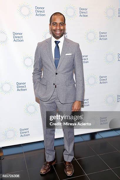 Award winning Broadway actor Daniel Breaker attends the Donor Direct Action launch party at Ford Foundation on March 9, 2015 in New York City.