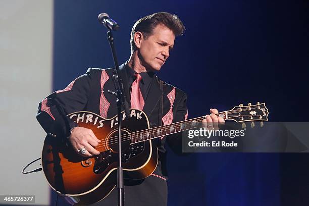 Chris Isaak attends the 2014 Musicians Hall of Fame Induction Ceremony at Nashville Municipal Auditorium on January 28, 2014 in Nashville, Tennessee.