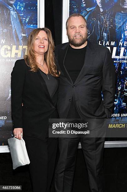 Vincent D'Onofrio and Carin van der Donk attend the "Run All Night" New York Premiere at AMC Lincoln Square Theater on March 9, 2015 in New York City.
