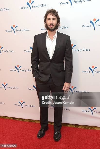 Josh Groban attends Venice Family Clinic's 33rd Annual Silver Circle Gala at the Beverly Wilshire Four Seasons Hotel on March 9, 2015 in Beverly...
