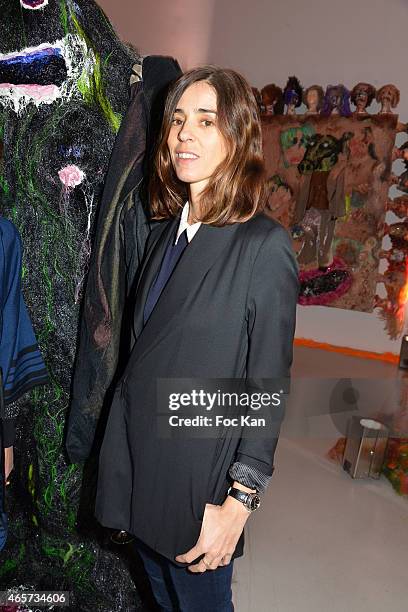 Alessandra d'Urso attends the Purple & Thaddaeus Ropac Cocktail Party for Painter Bjarne Melgaard during Paris Fashion Week Womenswear Fall/Winter...