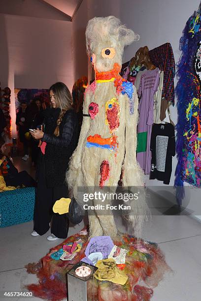 General view of atmosphere during the Purple & Thaddaeus Ropac Cocktail Party for Painter Bjarne Melgaard during Paris Fashion Week Womenswear...