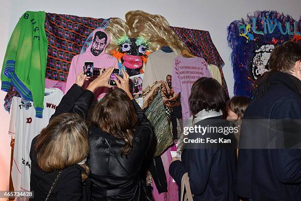 General view of atmosphere during the Purple & Thaddaeus Ropac Cocktail Party for Painter Bjarne Melgaard during Paris Fashion Week Womenswear...