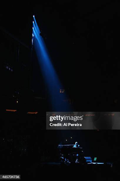 Billy Joel performs at Madison Square Garden on March 9, 2015 in New York City.