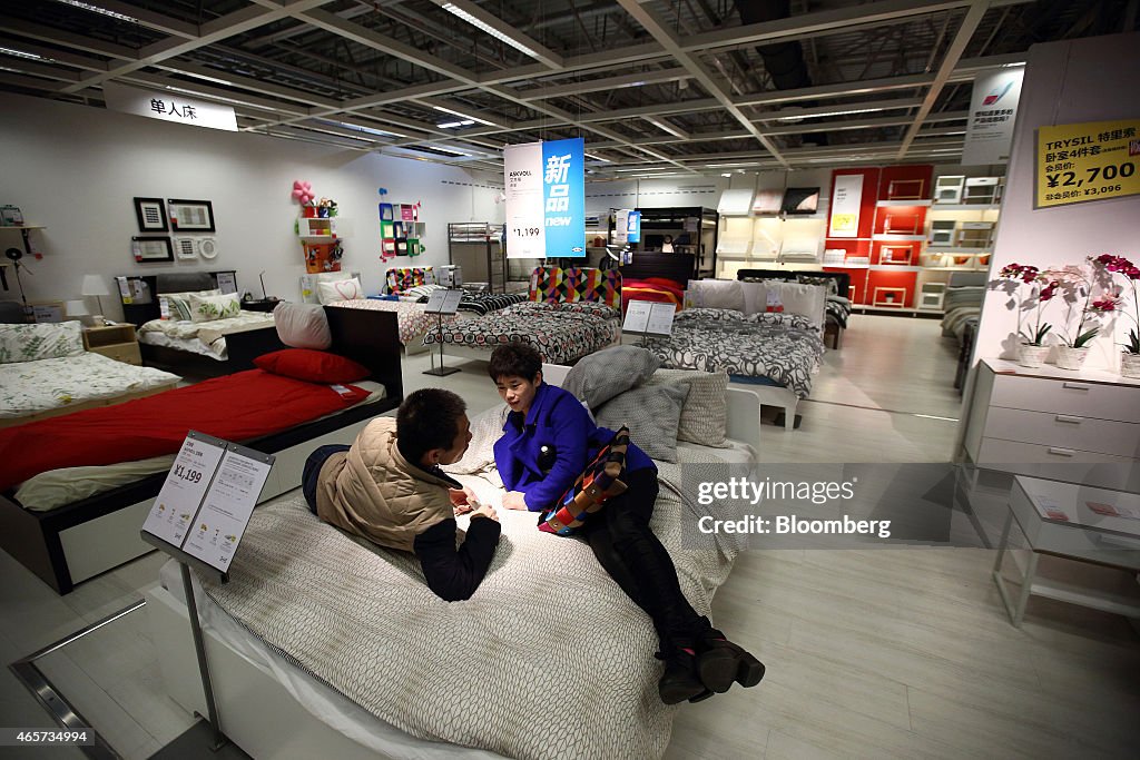 Shoppers Inside An Ikea AB Store As China Consumer Prices Rise Faster Than Forecast