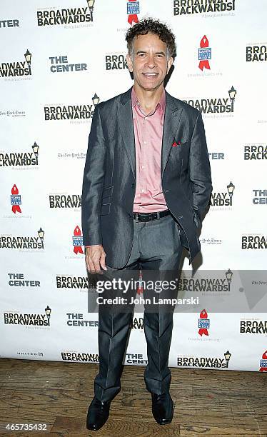 Brian Stokes Mitchell attends 10th Anniversary of Broadway Backwards at John's on March 9, 2015 in New York City.