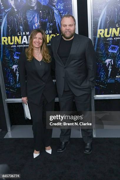 Actor Vincent D'Onofrio and wife Carin van der Donk arrive for the "Run All Night" New York Premiere at AMC Lincoln Square Theater on March 9, 2015...