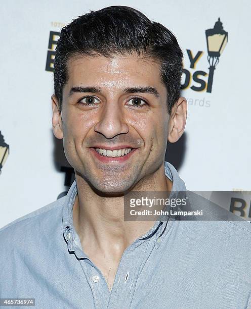 Tony Yazbeck attends 10th Anniversary of Broadway Backwards at John's on March 9, 2015 in New York City.