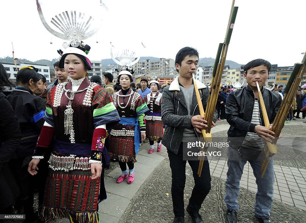 People Celebrate Reed-pipe Wind Instrument Festival In Kaili