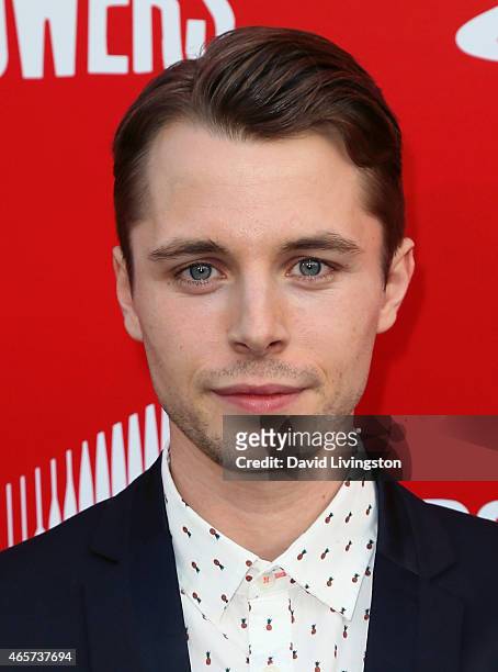 Actor Max Fowler attends the PlayStation & Sony Pictures Television series premiere of "POWERS" at Sony Pictures Studios on March 9, 2015 in Culver...