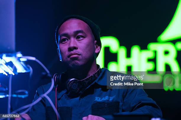 Virman of Far East Movement performs at the Cherrytree Records 10th Anniversary at Webster Hall on March 9, 2015 in New York City.
