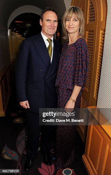 Gill and Nicola Formby attend the Charles Finch and Chanel Pre-BAFTA cocktail party and dinner at Annabel's on February 8, 2013 in London, England.