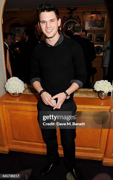 Jeremy Irvine attends the Charles Finch and Chanel Pre-BAFTA cocktail party and dinner at Annabel's on February 8, 2013 in London, England.