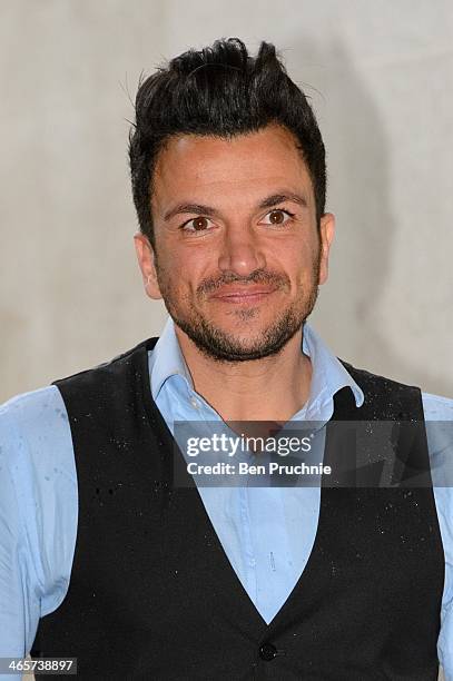 Peter Andre sighted at BBC Studios on January 29, 2014 in London, England.