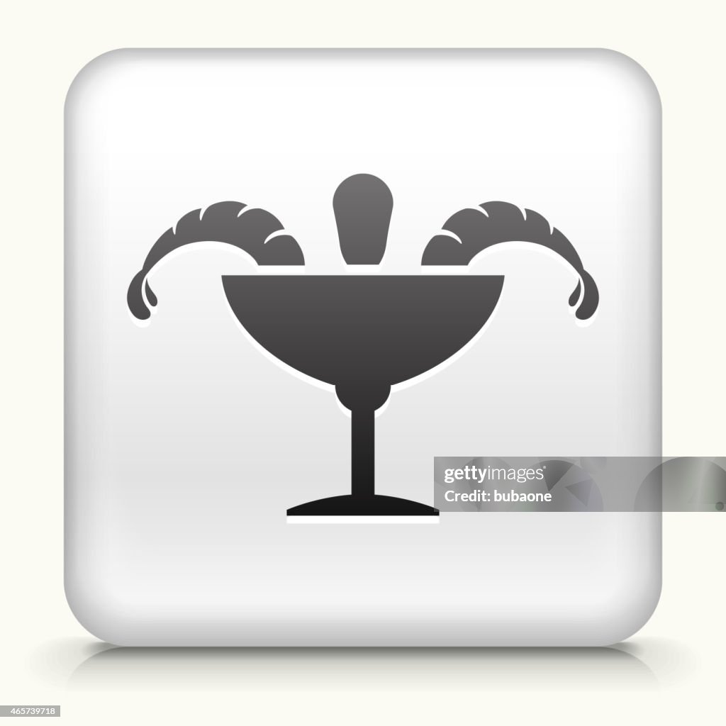 Square Button with Shrimp Cocktail royalty free vector art
