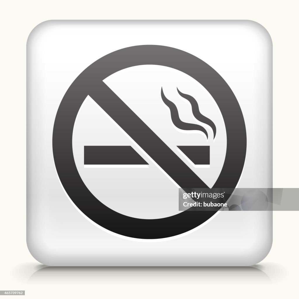 Smoking A Button Square Button With No Cigarette Smoking High-Res Vector Graphic - Getty ...