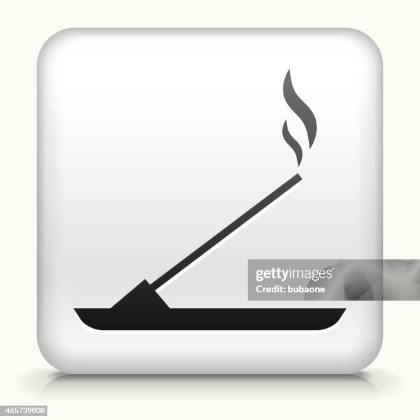 square button with incense royalty free vector art - incense stock illustrations