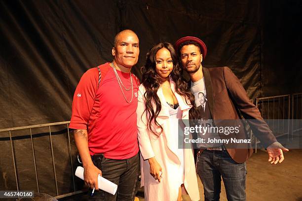 Executive Vice President and General Manager of CENTRIC Paxton Baker, Chrisette Michele, and Eric Benét attend the Centric Celebrates Selma event on...