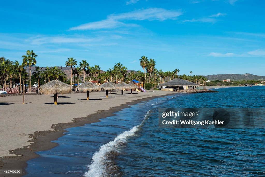 One of the beaches of the town of Loreto, Sea of Cortez,...