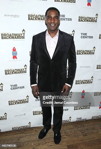 Actor Norm Lewis attends the 10th Anniversary of Broadway Backwards at John's on March 9, 2015 in New York City.