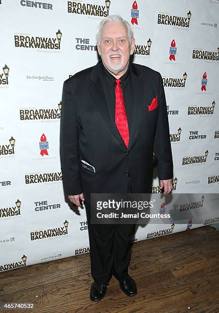 Actor Jim Brochu attends the 10th Anniversary of Broadway Backwards at John's on March 9, 2015 in New York City.