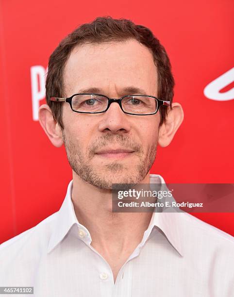 Actor Adam Godley attends the series premiere of Sony Television's "Powers" at Sony Pictures Studios on March 9, 2015 in Culver City, California.