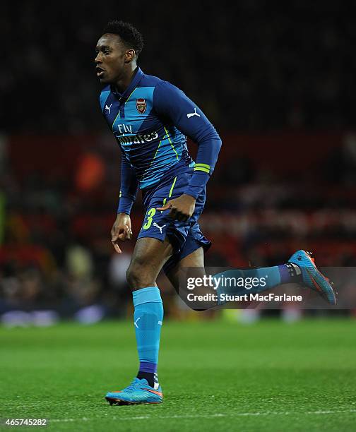 Danny Welbeck of Arsenal during the FA Cup Quarter Final between Manchester United and Arsenal at Old Trafford on March 9, 2015 in Manchester,...