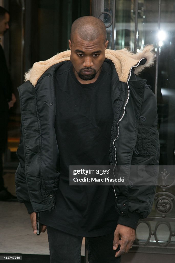 Kanye West Sighting In Paris -  March 10, 2015