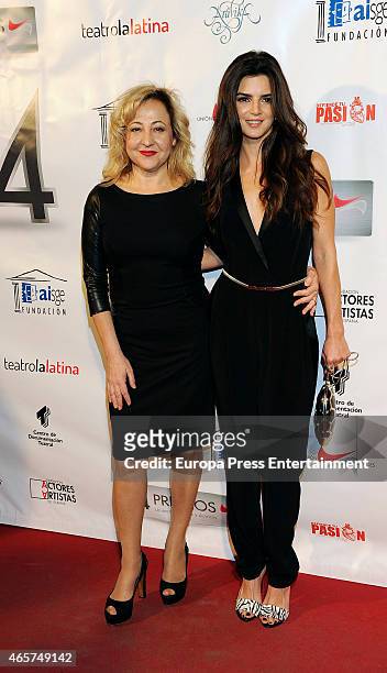 Carmen Machi and Clara Lago attend the 'Union de Actores' Awards on March 9, 2015 in Madrid, Spain.