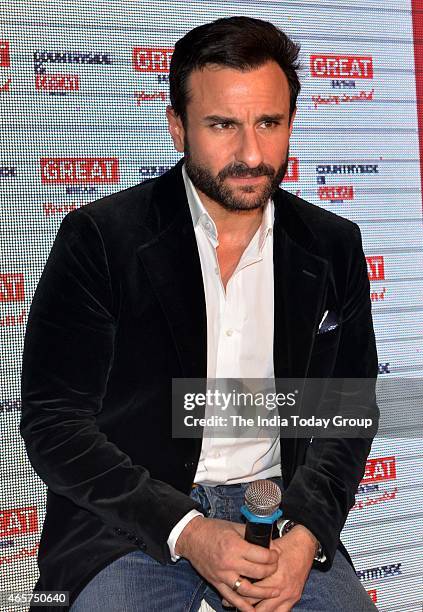 Saif Ali Khan as a spokeperson at Press conference of VisitBritain Romantic Bollywood campaign in Mumbai.