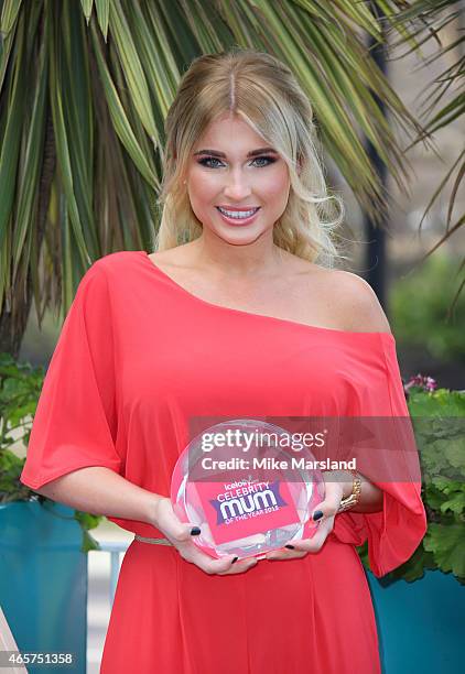 Billie Faiers attends a photocall as she is named icelolly.com Celebrity Mum of the Year on March 10, 2015 in London, England.