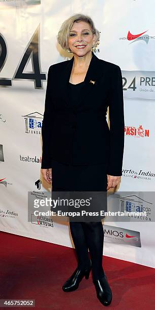 Kiti Manver attends the 'Union de Actores' Awards on March 9, 2015 in Madrid, Spain.