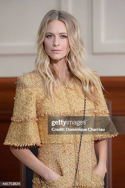 Poppy Delevingne attends the Chanel show as part of the Paris Fashion Week Womenswear Fall/Winter 2015/2016 on March 10, 2015 in Paris, France.
