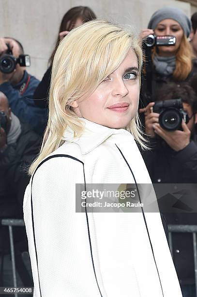 Cecile Cassel arrives at Chanel Fashion Show during Paris Fashion Week Fall Winter 2015/2016 on March 10, 2015 in Paris, France.