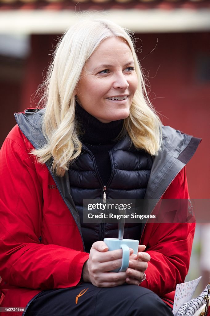 Princess Mette-Marit Attends Kindergarten Day in Oslo