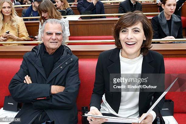 Photographer Patrick Demarchelier and Ines de la Fressange attend the Chanel show as part of the Paris Fashion Week Womenswear Fall/Winter 2015/2016...