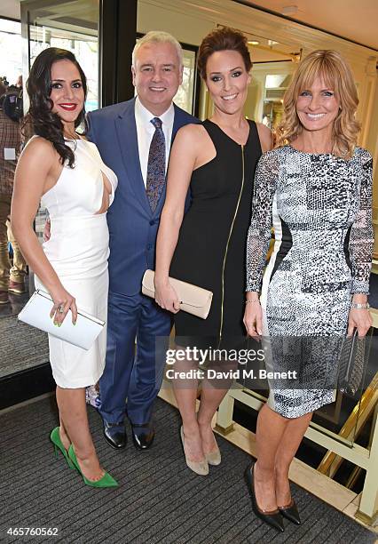 Nazaneen Ghaffar, Eamonn Holmes, Isabel Webster and Jacquie Beltrao attend the TRIC Television and Radio Industries Club Awards at The Grosvenor...