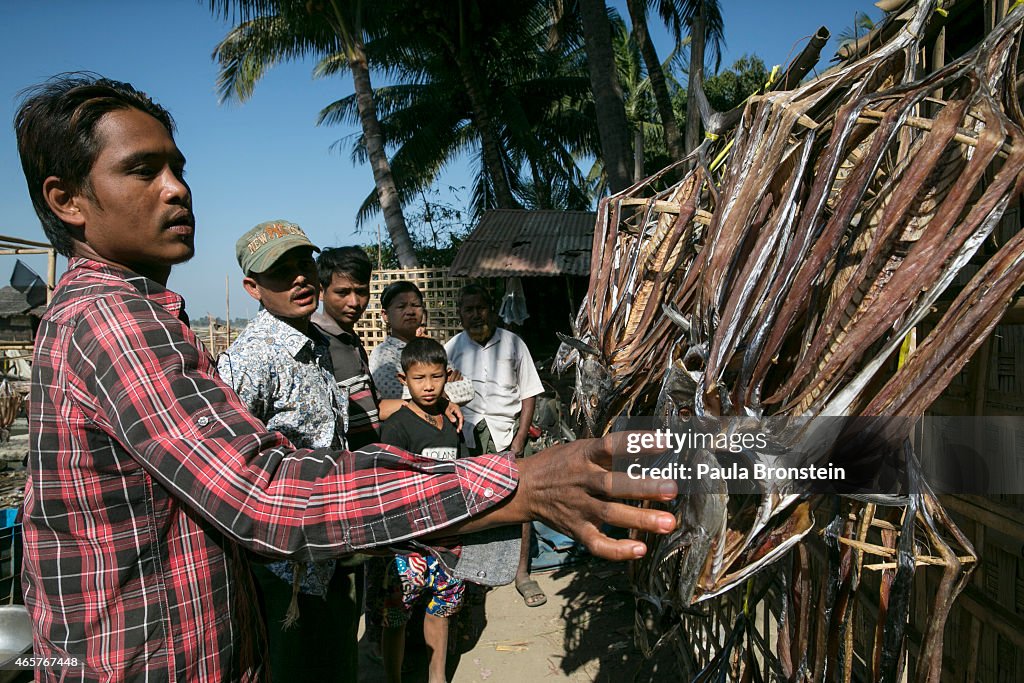 Rohinga Fish Ethnic Rakhine from Sittwe buy dried fish from Rohingya at an early ...