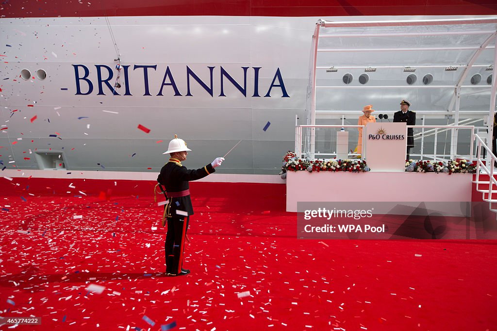 The Queen And Duke Of Edinburgh Attend Naming Ceremony Of P&O Cruise Ship Britannia