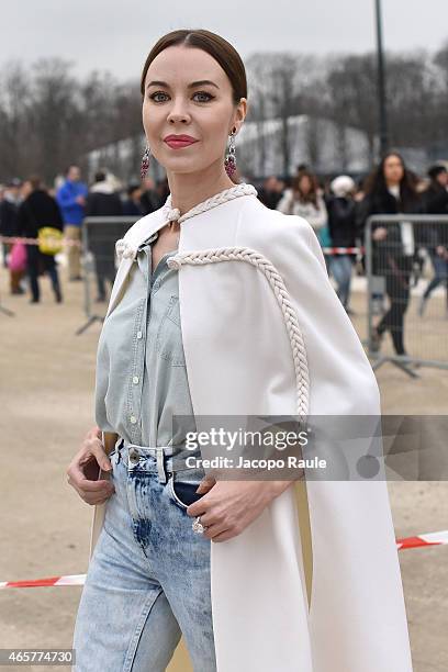 Ulyana Sergeenko arrives at Valentino Fashion Show during Paris Fashion Week Fall Winter 2015/2016 on March 10, 2015 in Paris, France.