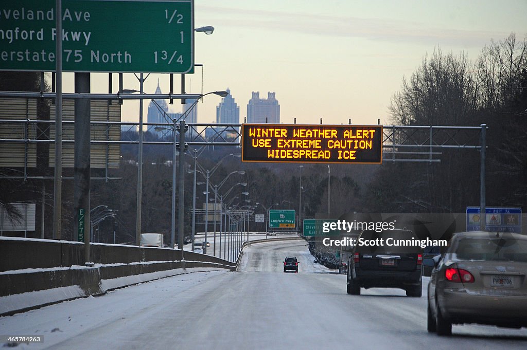 Rare Winter Storm In South Brings Ice And Snow To Region Unaccustomed To The Elements