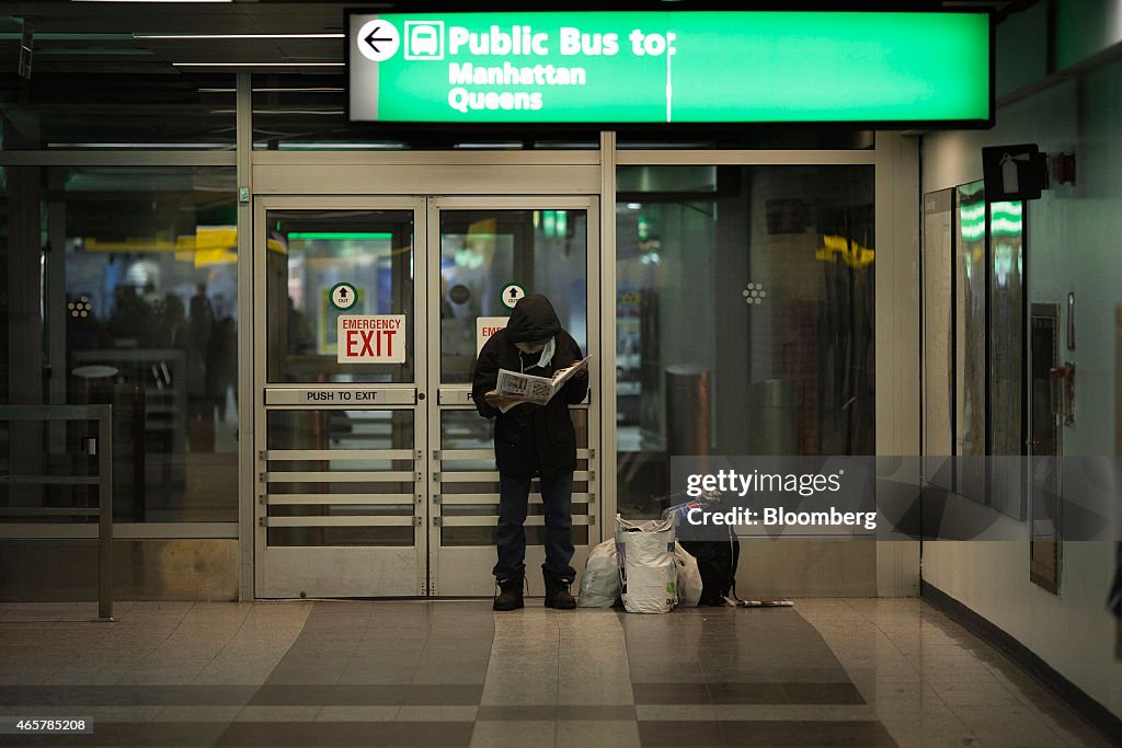 NYC's Record Homeless Population Seeks Shelter at LaGuardia