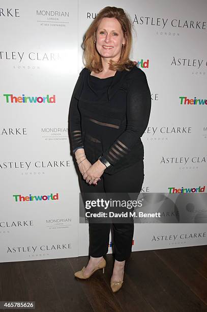 Sarah Brown attends the Astley Clarke and Theirworld charitable partnership launch in the Rumpus Room at Mondrian London on March 10, 2015 in London,...