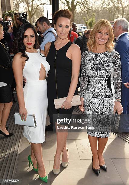 Nazaneen Ghaffar, Isabel Webster and Jacquie Beltrao attend the TRIC Awards at Grosvenor House Hotel on March 10, 2015 in London, England.