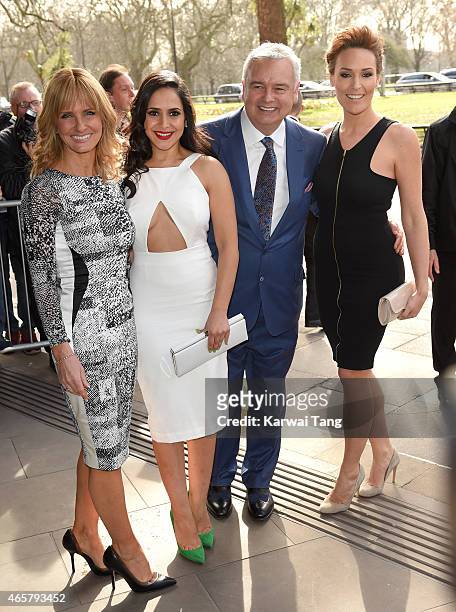 Jacquie Beltrao, Nazaneen Ghaffar, Eamonn Holmes and Isabel Webster attend the TRIC Awards at Grosvenor House Hotel on March 10, 2015 in London,...
