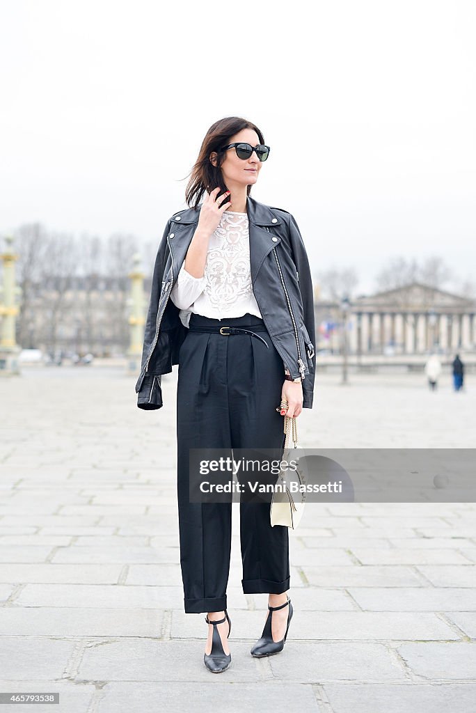 Day 8 - Street Style - Paris Fashion Week - Womenswear Fall/Winter 2015/2016