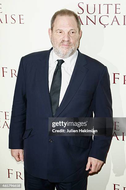 Harvey Wenstein attends 'Suite Francaise' Premiere at Cinema UGC Normandie on March 10, 2015 in Paris, France.