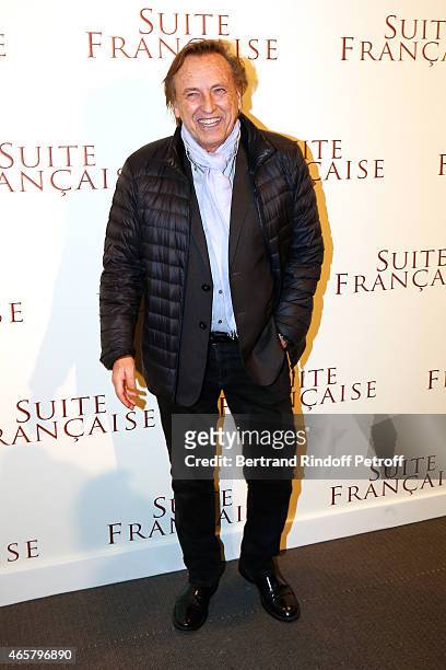 Alexandre Arcady attends the world premiere of "Suite Francaise" at Cinema UGC Normandie on March 10, 2015 in Paris, France.